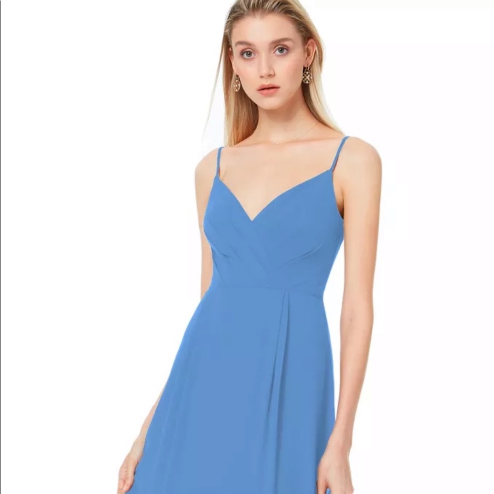 Bill Levkoff Bridesmaid dress in Cornflower.